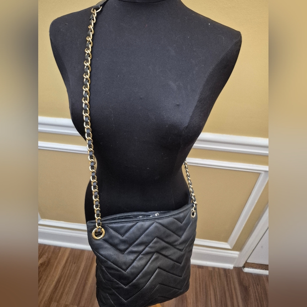 Talbots Black Quilted Shoulder Bag - Picture 2 of 14